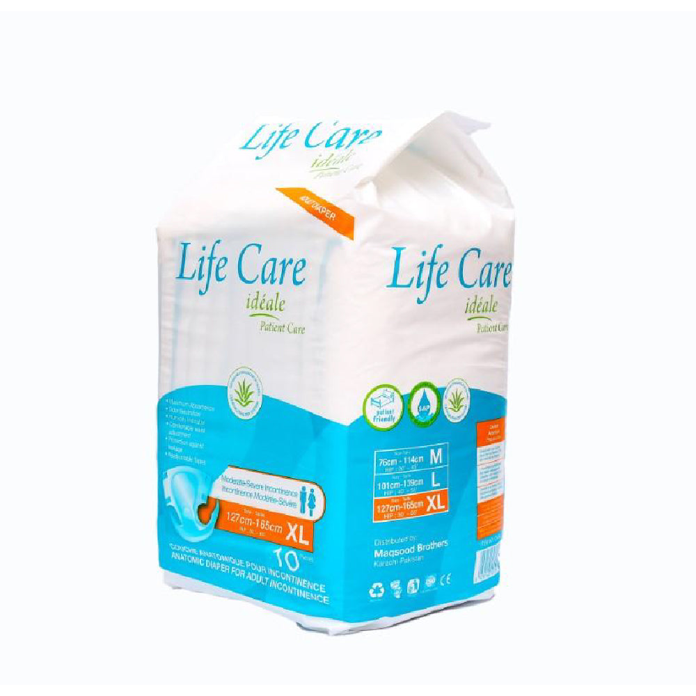 Life Care Adult Patient Diapers Disposable 10s Diapers - XL Extra Large